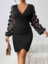 Load image into Gallery viewer, Surplice Neck Long Sleeve Dress