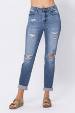 Load image into Gallery viewer, Judy Blue Mid Rise Cuffed Distressed Jeans