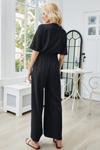 Load image into Gallery viewer, Tie Front Top & Wide Leg Pants Set