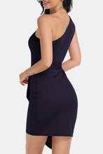 Load image into Gallery viewer, Tie Front One-Shoulder Sleeveless Dress