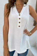 Load image into Gallery viewer, Buttoned V-Neck Tank