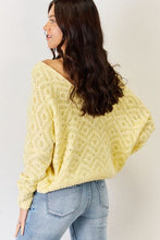 Load image into Gallery viewer, HYFVE V-Neck Patterned Long Sleeve Sweater