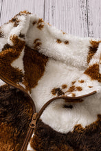 Load image into Gallery viewer, Animal Pattern Zip-Up Plush Vest with Pockets