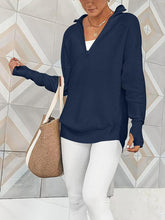 Load image into Gallery viewer, Half Zip Long Sleeve Knit Top
