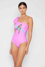 Load image into Gallery viewer, Marina West Swim Vacay Mode One Shoulder Swimsuit in Carnation Pink