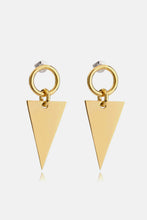 Load image into Gallery viewer, Stainless Steel Triangle Dangle Earrings