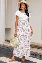 Load image into Gallery viewer, Round Neck Ruffled Short Sleeve Dress
