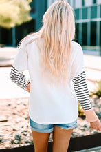 Load image into Gallery viewer, Striped Color Block Waffle-Knit Top