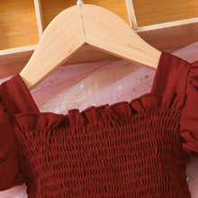 Load image into Gallery viewer, Baby Girl Floral Frill Trim Square Neck Smocked Dress