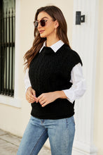 Load image into Gallery viewer, Round Neck Ribbed Trim Cap Sleeve Vest