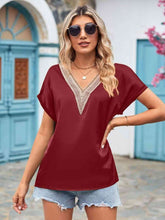 Load image into Gallery viewer, V-Neck Cuffed Blouse
