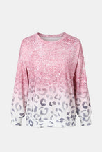 Load image into Gallery viewer, Leopard Round Neck Dropped Shoulder Top