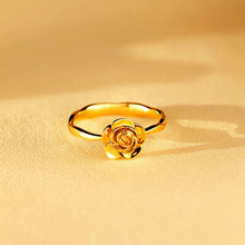 Load image into Gallery viewer, Rose Shape 18K Gold-Plated Ring