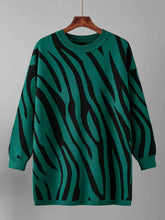 Load image into Gallery viewer, Contrast Round Neck Drop Shoulder Sweater