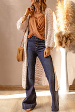 Load image into Gallery viewer, Dropped Shoulder Long Sleeve Crochet Duster Cardigan