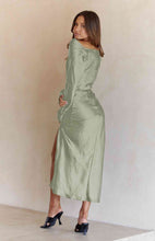 Load image into Gallery viewer, Cowl Neck Long Sleeve Maxi Dress