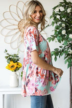 Load image into Gallery viewer, Heimish Full Size Floral V-Neck Short Sleeve Babydoll Blouse