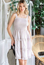 Load image into Gallery viewer, Smocked Tiered Sleeveless Dress
