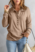Load image into Gallery viewer, Half Button Collared Knit Top