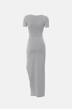 Load image into Gallery viewer, Cutout Split Short Sleeve Dress