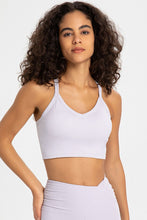 Load image into Gallery viewer, Crisscross Back V-Neck Sports Bra