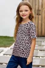 Load image into Gallery viewer, Girls Leopard Dropped Shoulder Tee