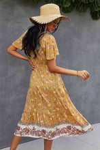 Load image into Gallery viewer, Bohemian V-Neck Flutter Sleeve Dress