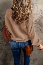 Load image into Gallery viewer, Contrast Round Neck Dropped Shoulder Sweater