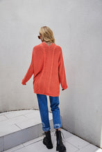 Load image into Gallery viewer, Cable-Knit Curved Hem Open Front Cardigan