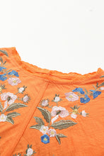 Load image into Gallery viewer, Embroidered Buttoned Peplum Top