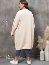 Load image into Gallery viewer, Plus Size Long Sleeve Pocketed Cardigan