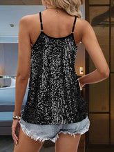 Load image into Gallery viewer, Sequin V-Neck Spaghetti Strap Cami
