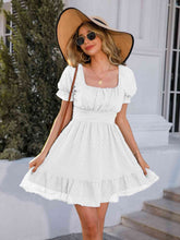 Load image into Gallery viewer, Square Neck Ruffle Hem Dress