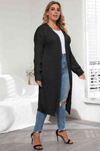 Load image into Gallery viewer, Plus Size Open Front Long Sleeve Cardigan