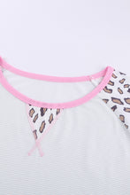Load image into Gallery viewer, Plus Size Contrast Leopard Raglan Tee