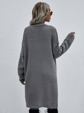 Load image into Gallery viewer, Horizontal Ribbing Open Front Duster Cardigan
