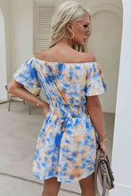 Load image into Gallery viewer, Off-Shoulder Short Flutter Sleeve Mini Dress