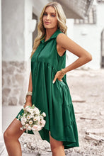 Load image into Gallery viewer, Button Down Collared Sleeveless Dress
