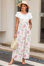 Load image into Gallery viewer, Round Neck Ruffled Short Sleeve Dress