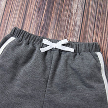 Load image into Gallery viewer, Kids Quarter Button T-Shirt and Drawstring Waist Shorts Set