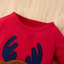Load image into Gallery viewer, Baby Reindeer Applique Jumpsuit
