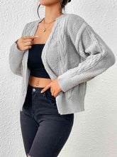 Load image into Gallery viewer, Cable-Knit Open Front Cardigan