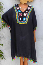 Load image into Gallery viewer, Tassel Detail Embroidery Dress