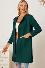 Load image into Gallery viewer, Open Front Pocketed Long Sleeve Coat