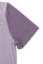 Load image into Gallery viewer, Plus Size Two-Tone Ribbed Top and Drawstring Pants Set