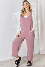 Load image into Gallery viewer, Celeste Full Size Ribbed Tie Shoulder Sleeveless Ankle Overalls