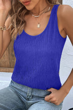Load image into Gallery viewer, Textured Scoop Neck Tank
