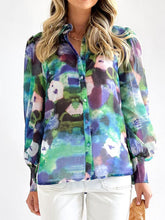 Load image into Gallery viewer, Floral Button Up Collared Neck Shirt