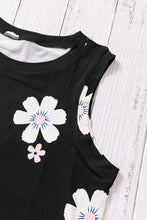 Load image into Gallery viewer, Printed Side Slit Round Neck Tank
