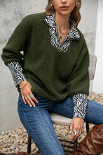 Load image into Gallery viewer, Snakeskin Print Sherpa Quarter-Zip Sweatshirt
